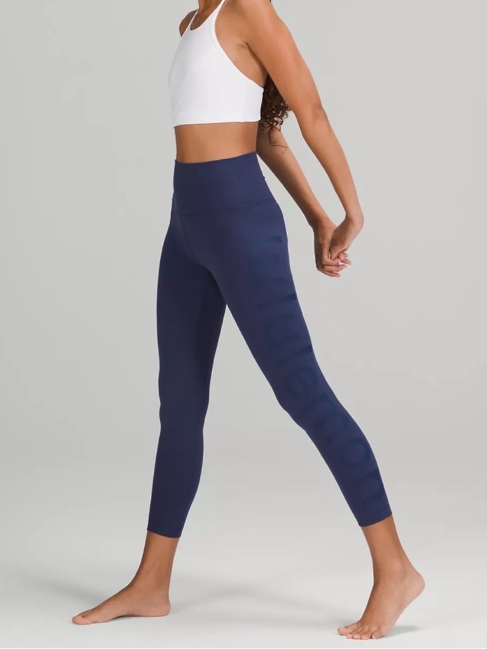 Lululemon Align High-Rise Pant 25" Graphic Like New Night Sea Size 4 - Picture 4 of 12